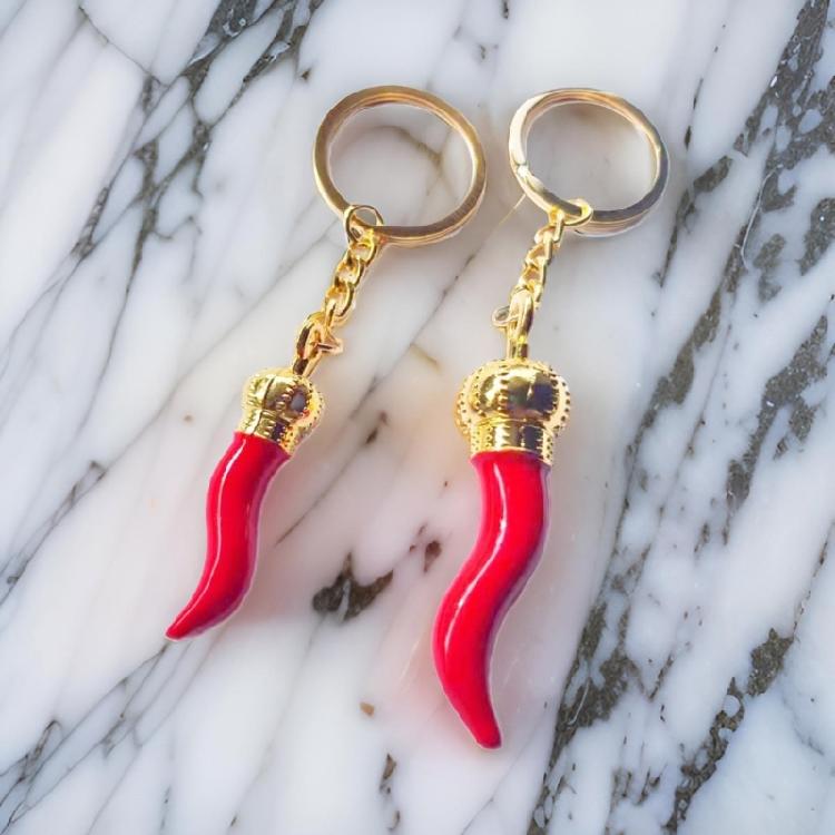 Unique  Chilli Pepper Pendant Keychains Car Keyring Hanging Decoration Ornament Bag Pendant Birthday Gift for Girls