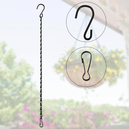6/12 Pcs Chain for Hanging Plants Metal Chains with S Shape Hooks Adjustable Chain for Hanging Planter Bird Feeder Lantern