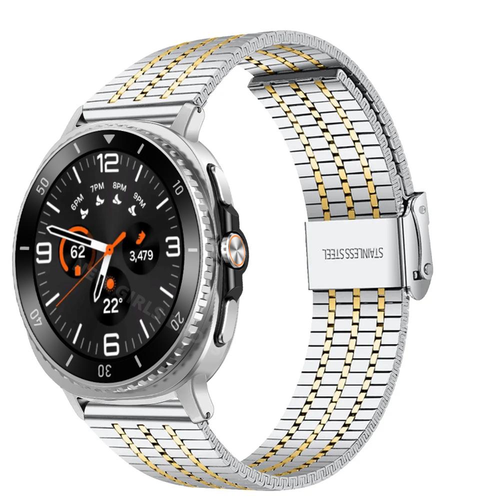 Stainless Steel Strap for Samsung Galaxy Watch 8 40 44mm/8 Classic 46mm No Gaps Metal Wristband for Galaxy Watch Ultra 47mm 2025