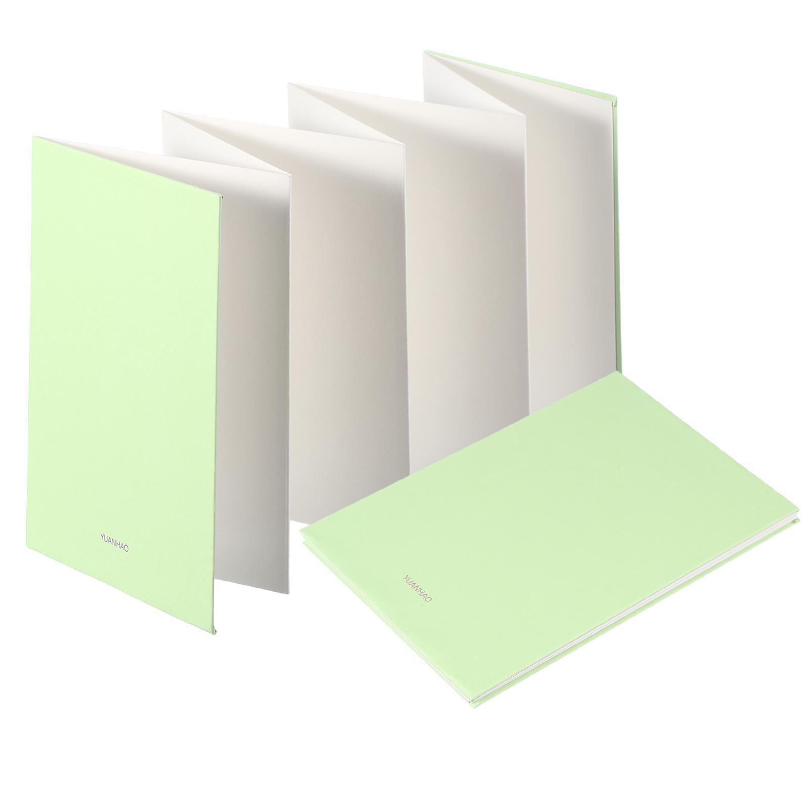 

1/2Pcs Concertina Sketchbook Watercolor Notebook 16 Sheets 300GSM Unfold 103cm Watercolor Sketchbook Blank Journal Sketching Pad (Green,1Pcs) зелений
