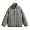 Diamond Pattern Oversized Lightweight Korean Down Jacket - Warm Winter Couple's Coat