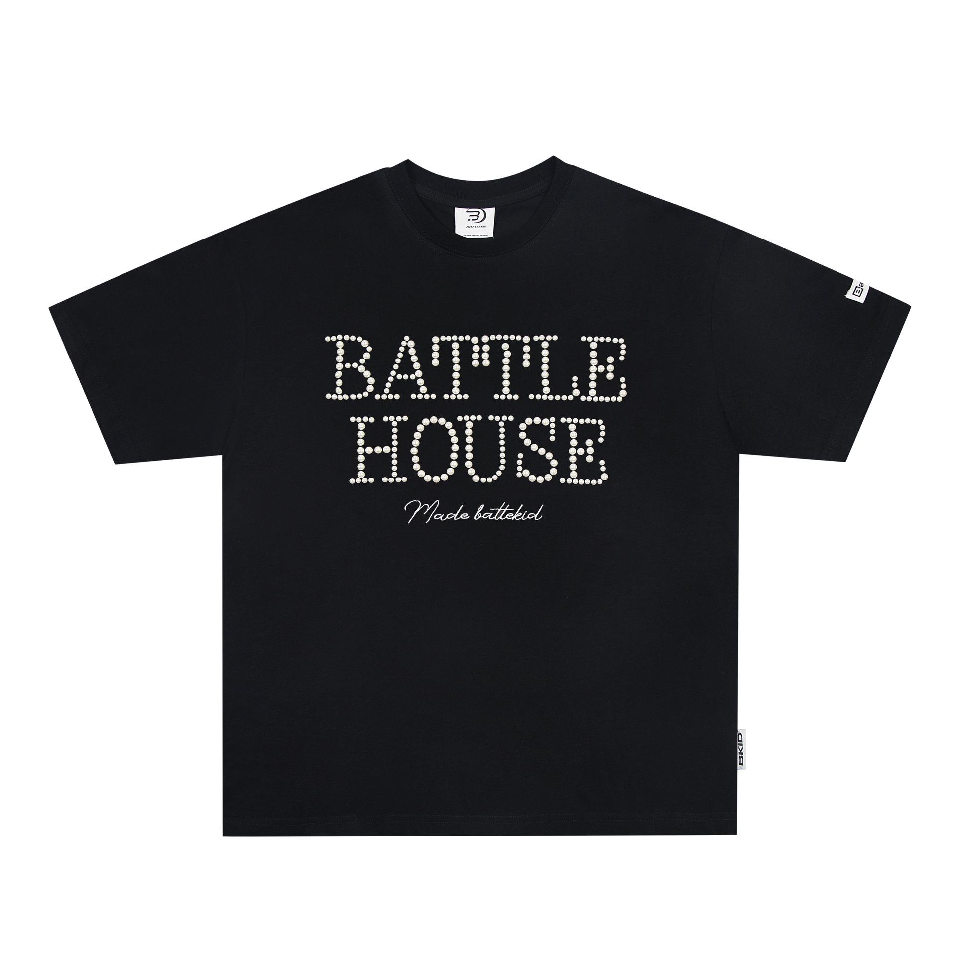 

Unisex Hip Hop Studded Letter Short Sleeve T-Shirt - American Street Style M