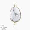 Natural Crystal Stone Charms Faceted Waterdrop Connector with Brass Findings Golden for Necklace Bracelet Jewelry Making DIY