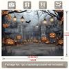 1 Halloween Party Banner - Ghost Tomb and Pumpkin Lantern  Misty Forest Trail Indoor and Outdoor Halloween Decoration