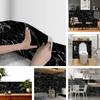 Wodoodporna Płytka Marmurowa Czarna 3D Okładzina Ścienna Salon Tło Kanapy Ornament Ścienny Samoprzylepne Naklejki do Remontu Kuchni