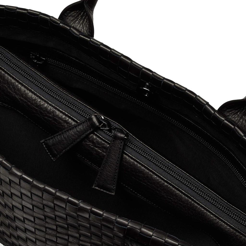 Bianco Pony Mesh Tote Horsehide Made In Japan by Skilled Black Bag, Leather, Lightweight, Craftsmen,