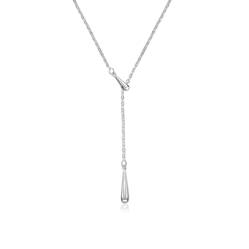 TOU [Silver925] NC014 Two Water drops Necklace