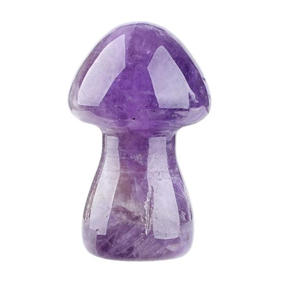 Mini Mushroom Gemstone Sculpture Cute Natural Healing Stone Polished Mushroom Figurine for Home Crafts Flower Pot Decor Gifts for Women Men