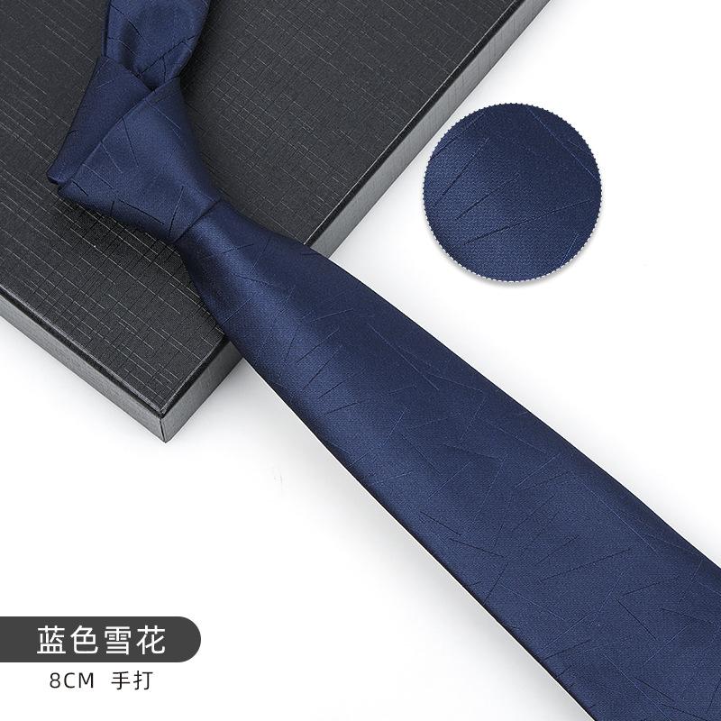 Business Blue Formal Tie Zipper Groom Wedding Korean Version Narrow Lazy Without Striped Bow Tie Plaid