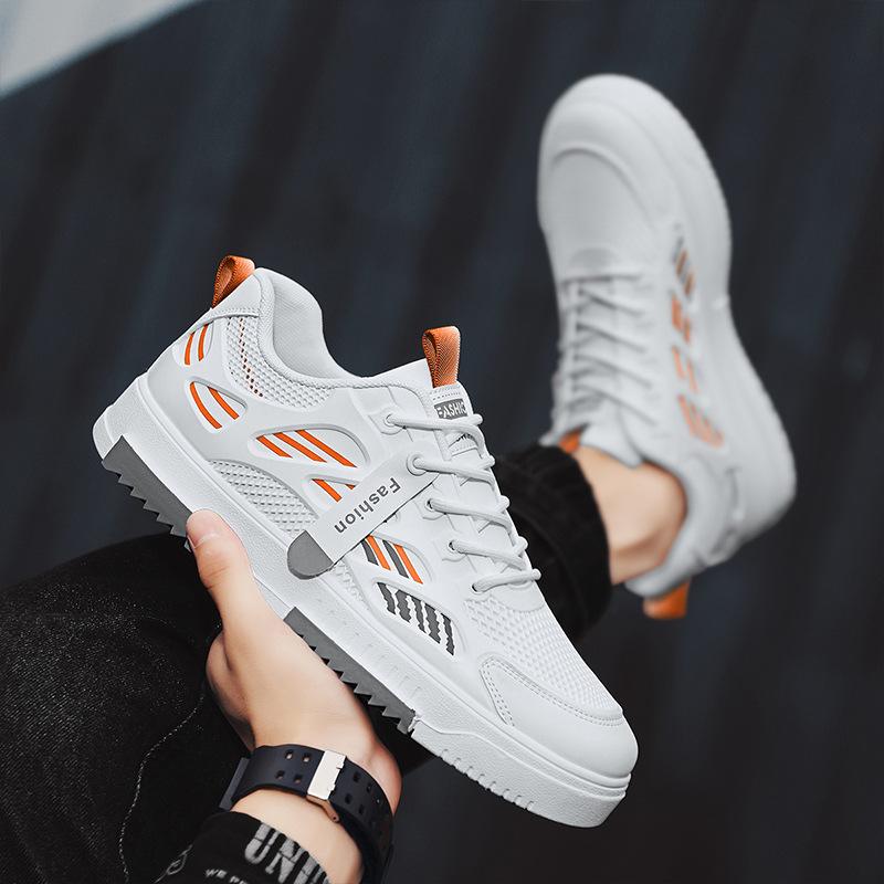 Autumn Men'S Breathable Low-Top Board Shoes Fashion Skateboard Shoes Color Matching Student Sports Leisure Internet Celebrity Trendy Men'S Shoes