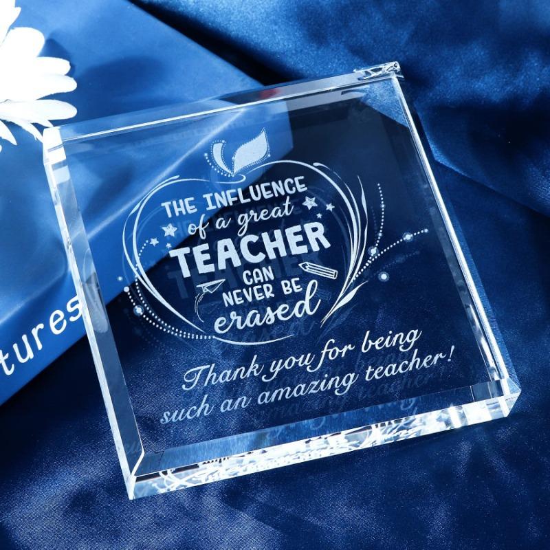 Heartfelt Teacher Appreciation Gifts: Acrylic Table Centerpiece/Paperweight. For Dance/Art Teachers – Thank You Keepsake.