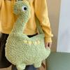 Sac bandoulière en peluche dessin animé Sacs à bandoulière couleur unie Mode Sac dinosaure à long cou Shopping