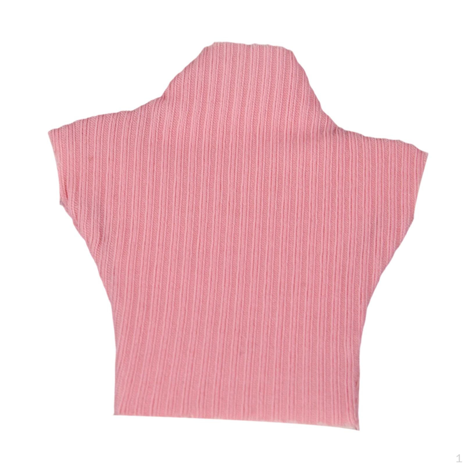 

1/12 Doll Miniature T-Shirt, Short-Sleeved Pullover, Turtleneck, Model Accessory, Suitable for розовый