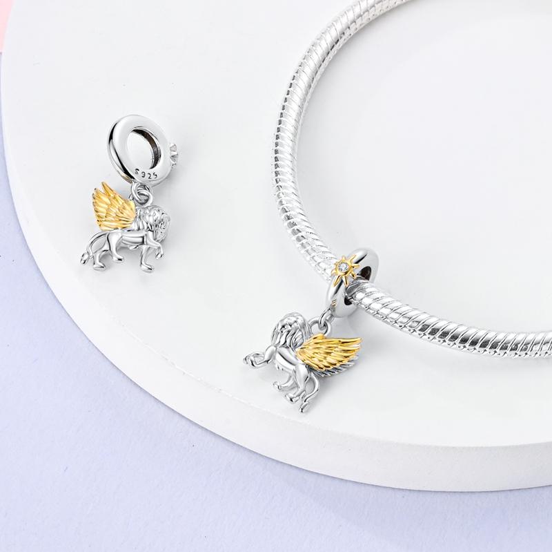 Copper Gold Color Leopard Cheetah Animal Dangle Lion Charms Beads Pendant Fit Mula Bracelet Necklace Diy Jewelry