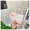 Mini Small Square Bag Flower Decoration Shoulder Bag Fashion Kid's Handbag  Girls
