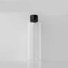 4pcs Portable 250ml Refillable Plastic Bottles Cosmetic Containersfor Shampoo Conditioner Makeup Remover Leak Proof