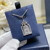 925 Sterling Silver Hai Rui's Birdcage Necklace Plated 18K White Gold Full Diamond Happiness Door Pendant Clavicle Chain