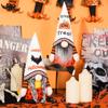 Halloween Gnome Pumpkin Bat Faceless Doll Decorations 2pcs Mr and Mrs Scandinavian Tomtes Table Ornament Tiered Tray