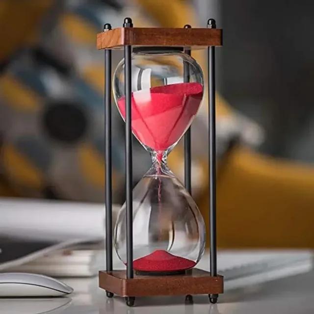 New Large Hourglass Timer 60 Minute, Metal Sand Timer Sandglass Clock,Time Management Tools for Kitchen Home Office Desk Decor