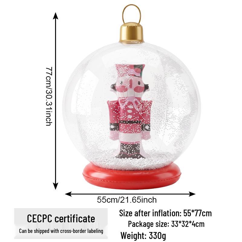 Cross-Border Christmas Courtyard Decoration: PVC Lantern & Inflatable Christmas Ball Set
