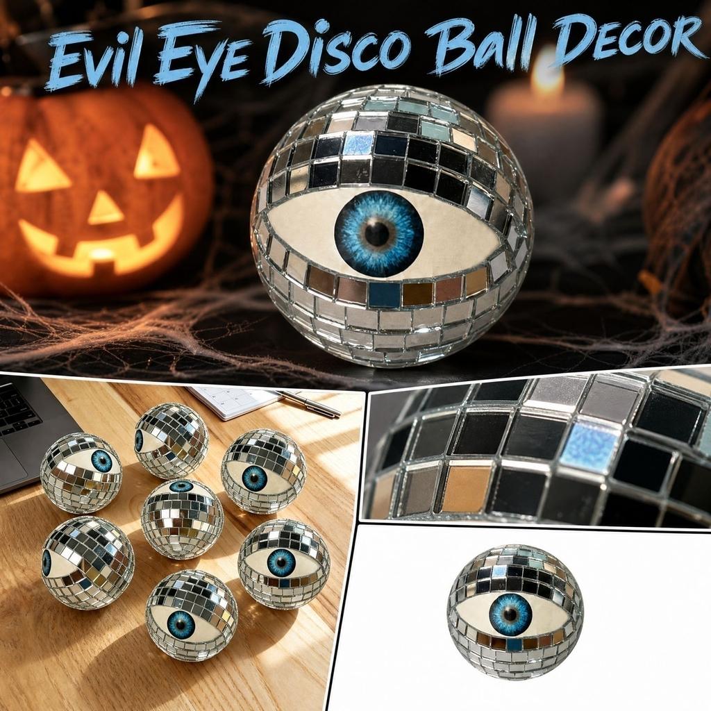 Halloween-Ball-Dekoration Spiegelkugel für Partys, Heimdekoration und Kostümzubehör
