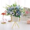 1Pc Artificial Flowers Wedding Home Bedroom Decoration Bridal Bouquet Garden Fake Silk Roses Hydrangeas Vase For Board Outdoors