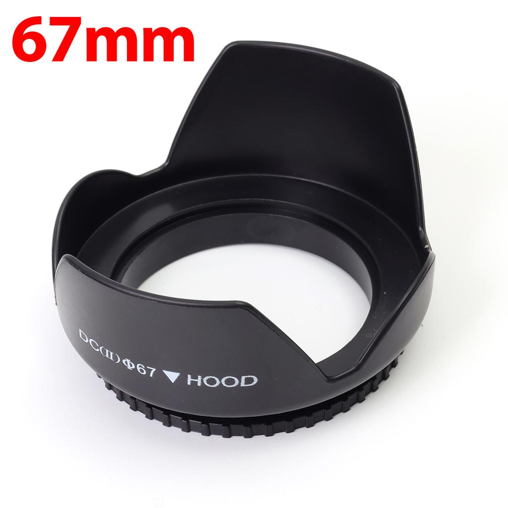 49/52/58/62/67mm Camera Lens Hoods with Protective Lens Cap for Canon Nikon Sony Universal DSLR Cameras Sunshade Lens Hood