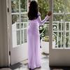 Europäischer & Amerikanischer Stil 2025 Elegantes Einfarbiges Langarm Falten Slim Fit Kleid für Damen - Herbst/Winter Kollektion.