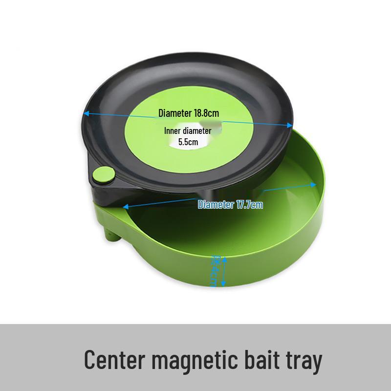 

Double-Layer Magnetic Bait Tray with Ground Plug for Fishing Box