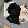 Autumn and Winter New Scarf Female Alpaca Hair Blended Korean Version Trendy Student High-end Knitted Solid Color Acrylic Warm Scarf