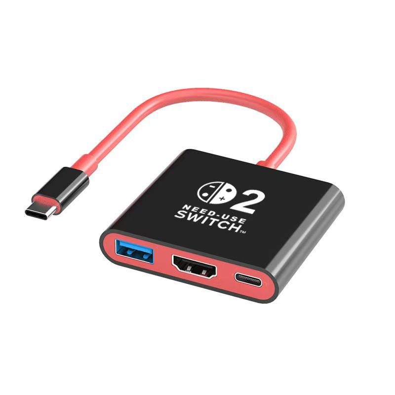 Typ-C 4-in-1 Dual-HDMI Screen Mirroring & Erweiterte Anzeige HD-Erweiterungsdock mit USB 3.0 Hub-Konverter