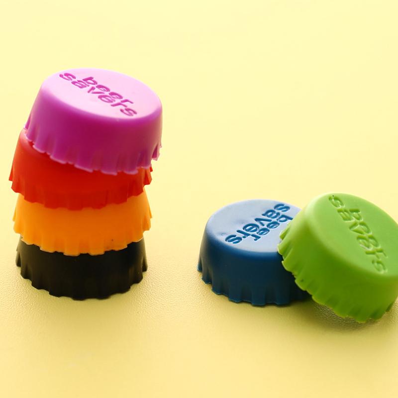 6Pcs/Set Reusable Silicone Bottle Fresh-Keeping Cap Stopper Bottle Soda Beer Cap