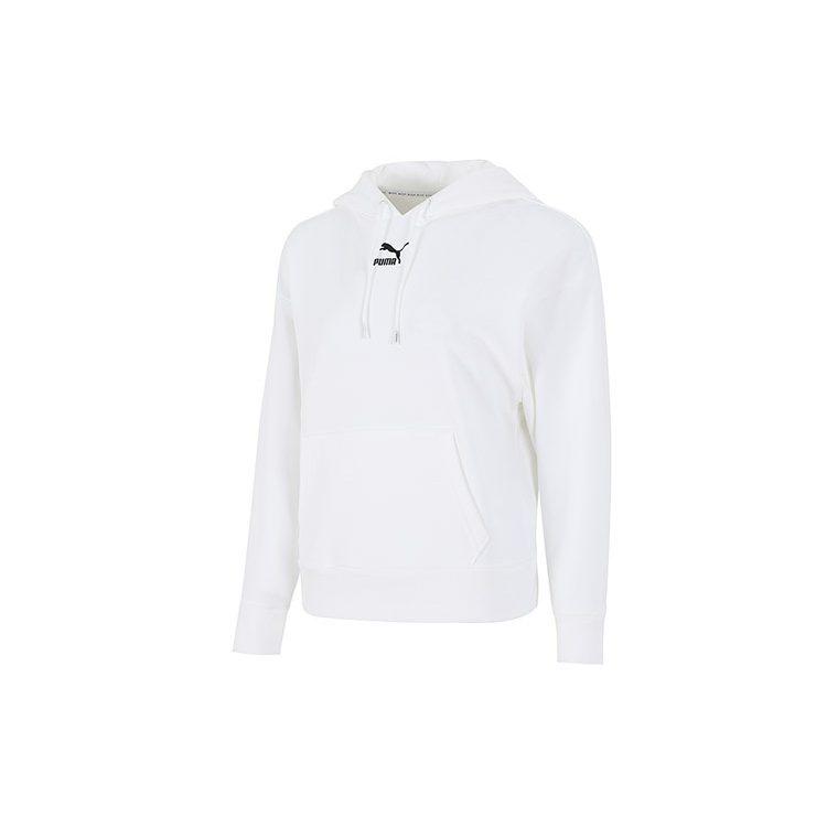 Puma CLASSICS Sweatshirts Women's White Hooded Moderate Regular 533155-02