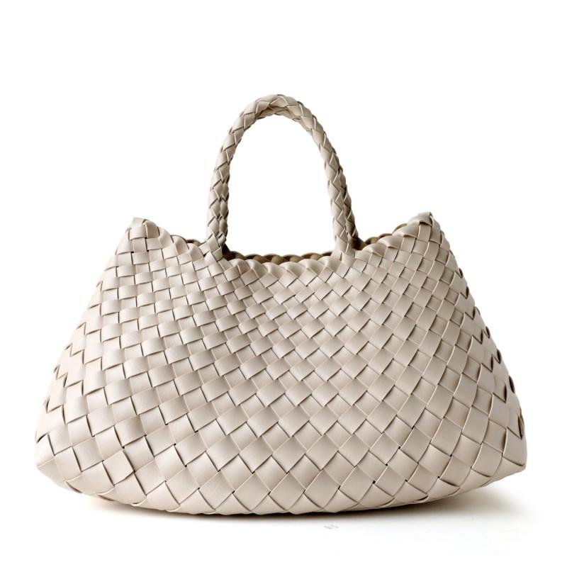 Woven Straw-Style Handbag Women Soft PU