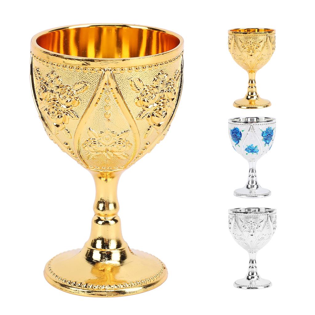 30ml metalowy kieliszek do wina rzeźbiona róża tłoczony kielich ozdoba do domu bar podróż wesele impreza dekoracja