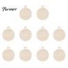 Personalized Gift Tags 10Pcs 2D Wooden Christmas Ornaments, Blank DIY Craft Hanging Tags, Decorative Props Tree Decorations, Unfinished Wood