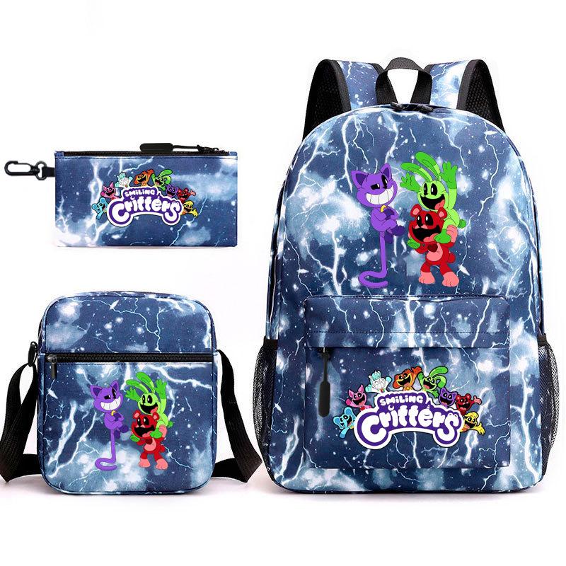 School season starry sky primary school student schoolbag smiling animal leisure backpack