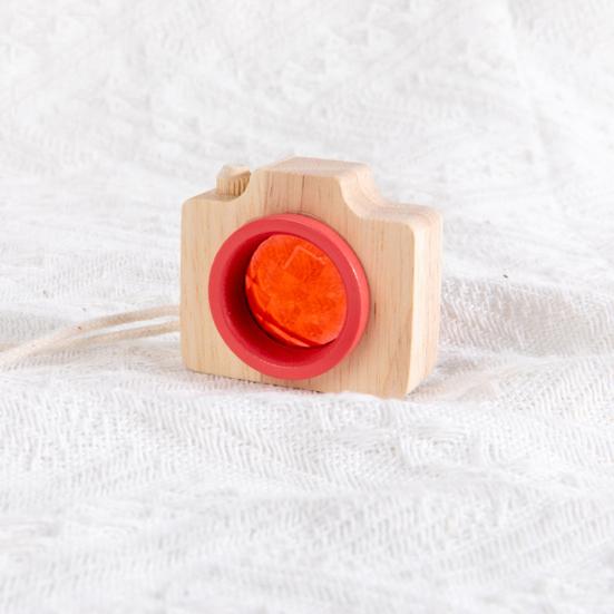 Kaleidoscope Toy with Hanging Rope Simulation Bee Eye Effect Kids Wooden