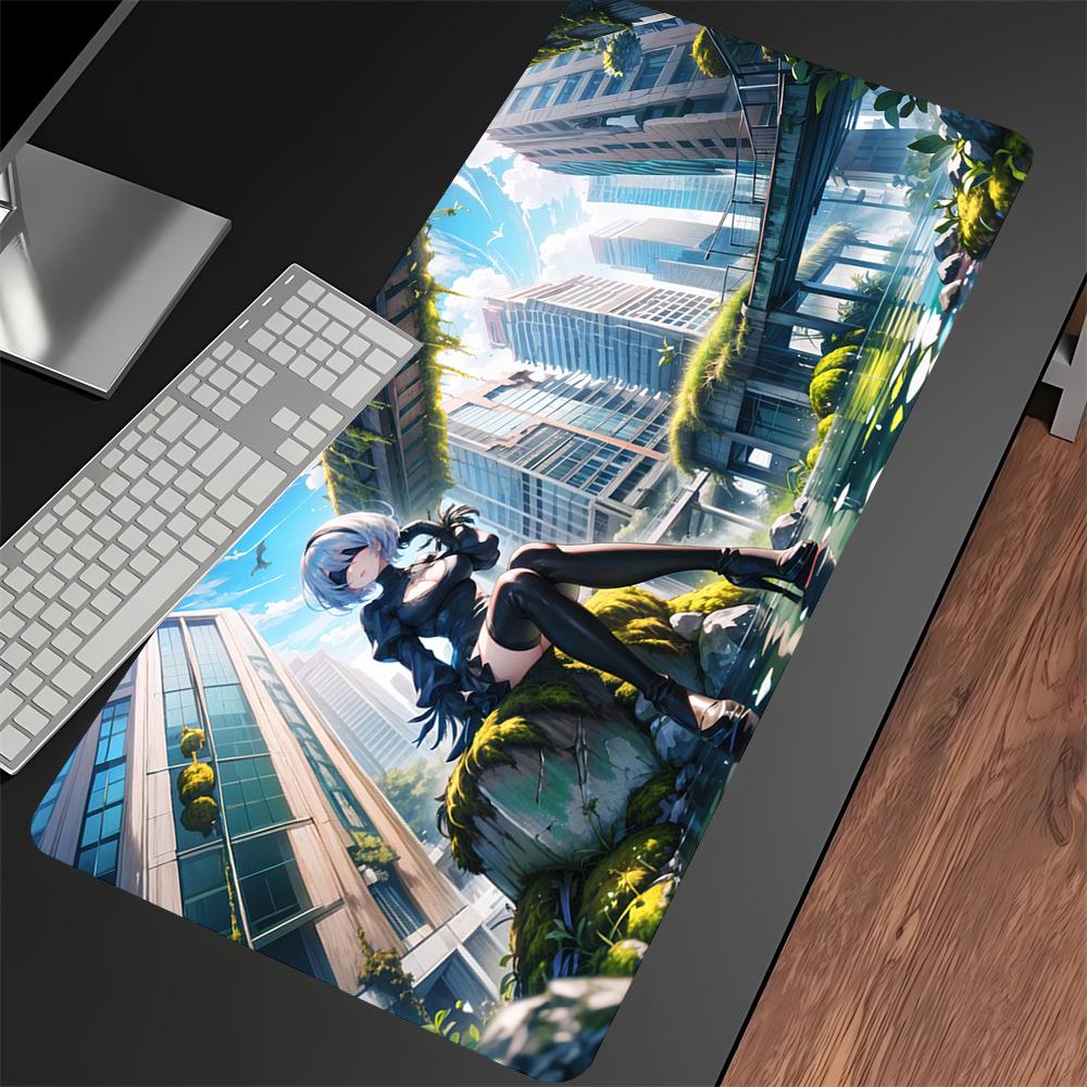 Nier Automata 2b Gaming Mouse Pad Xxl 90x40cm Hd Print NonSlip Rubber Desk Mat For Pc Keyboard Gamer