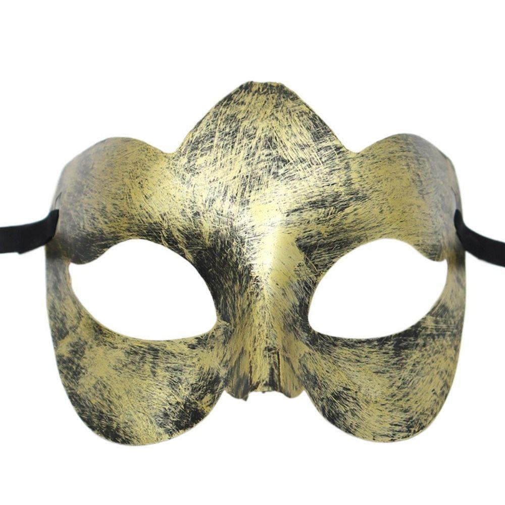 Retro Halloween Masks Plastic Half Face Mask Stage Performance Props Jazz Flat Head Mask Women