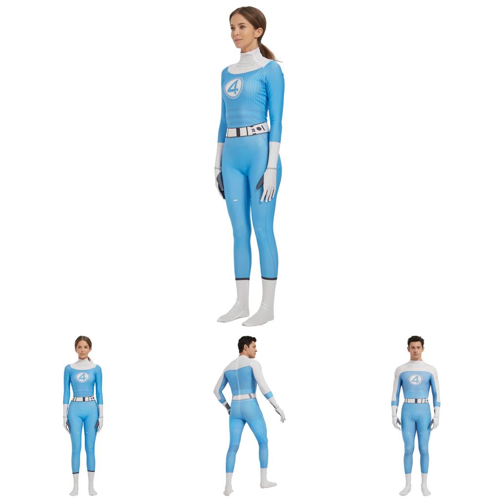 The Fantastic Four Cosplay Jumpsuit With Spandex For Game Anime Role Play
