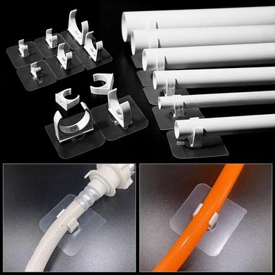 1/5Pcs Punch-free Self-adhesive Pipe Clamp Garden Irrigation Tube Clip Connector Water Tube Holder