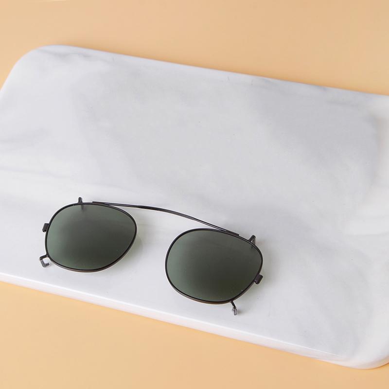 Vintage Rivet Tortoise Small Round Blue Light Glasses Men Women Classic Clip on Sunglasses PS22713