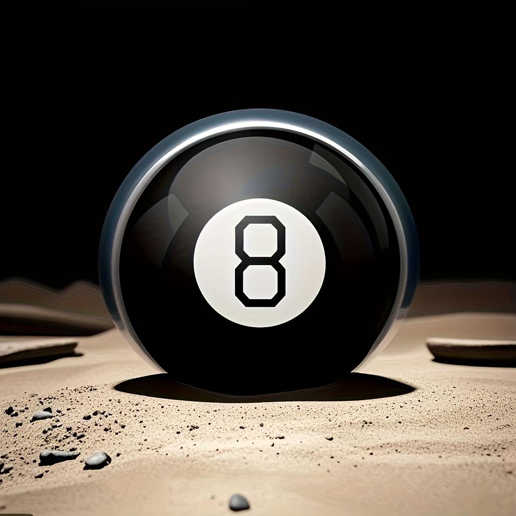 Magic 8 Ball - A Mysterious Answer Ball with a Glossy Black Exterior and White Number 8 Interior - Party Prediction Game