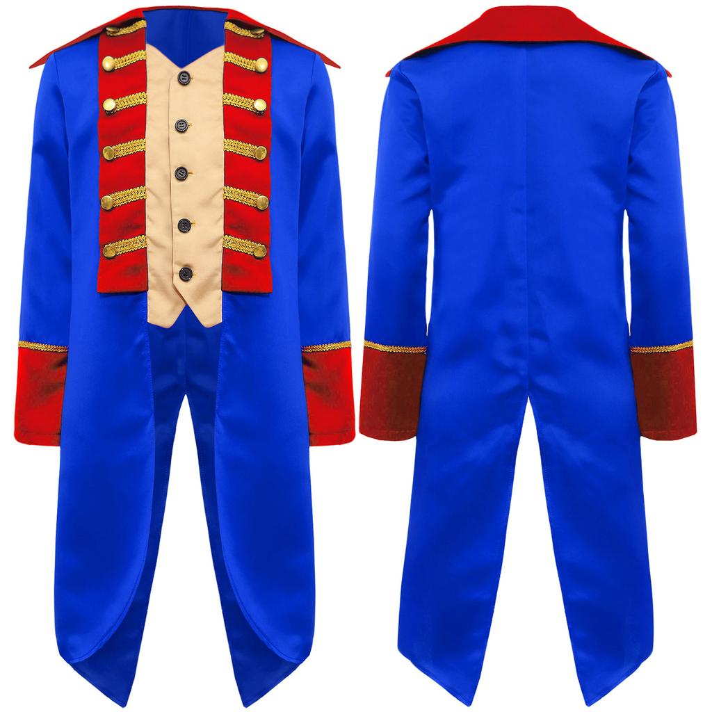 Kids Revolutionary War Costume Colonial British Red Coat Tailcoat Design Historical Military Cosplay Outfit