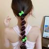 Flower pearl phone line hair band sweet bubble braided hair rope small fresh atmosphere low ponytail hair accessories women