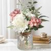 Faux Flowers In Vase, Artificial Silk Flowers with Vase, Centerpiece Decoration for Dining Coffee Table, Fake Flower Arrangement for Home Decor,
