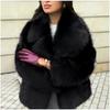 European and American Women's Clothing Imitation Fox Fur Jacket Autumn and Winter Loose Large Lapel Collar Medium and Long Fur Jacket Multi-color