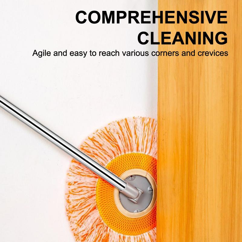 Decken Staubentfernungsmopp, Flexibler rotierender Bodenwischer, Wandwischer, Nass- und Trockenwischer, Bodenfliesen, Glasfenster, Auto-Reinigungswischer