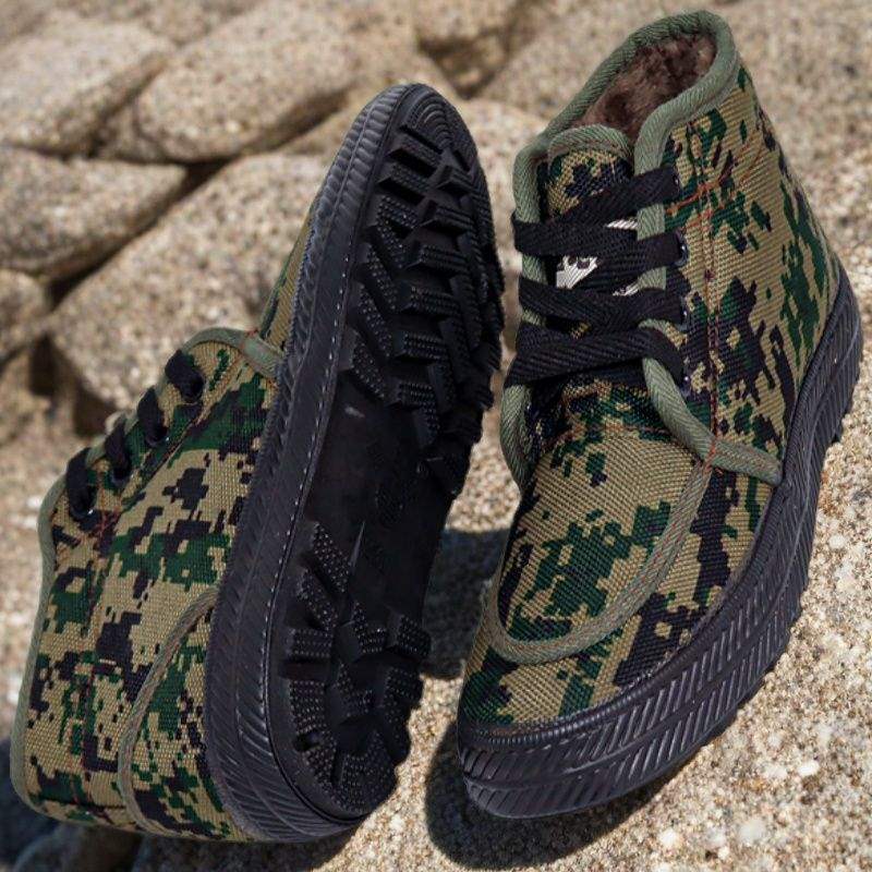 Schneekönig zwei Baumwollschuhe, neue dünne Samt-Baumwoll-Canvas-Schuhe, Winter-Samt verdickt kältefest und warme Arbeitsschutzschuhe, Gummischuhe